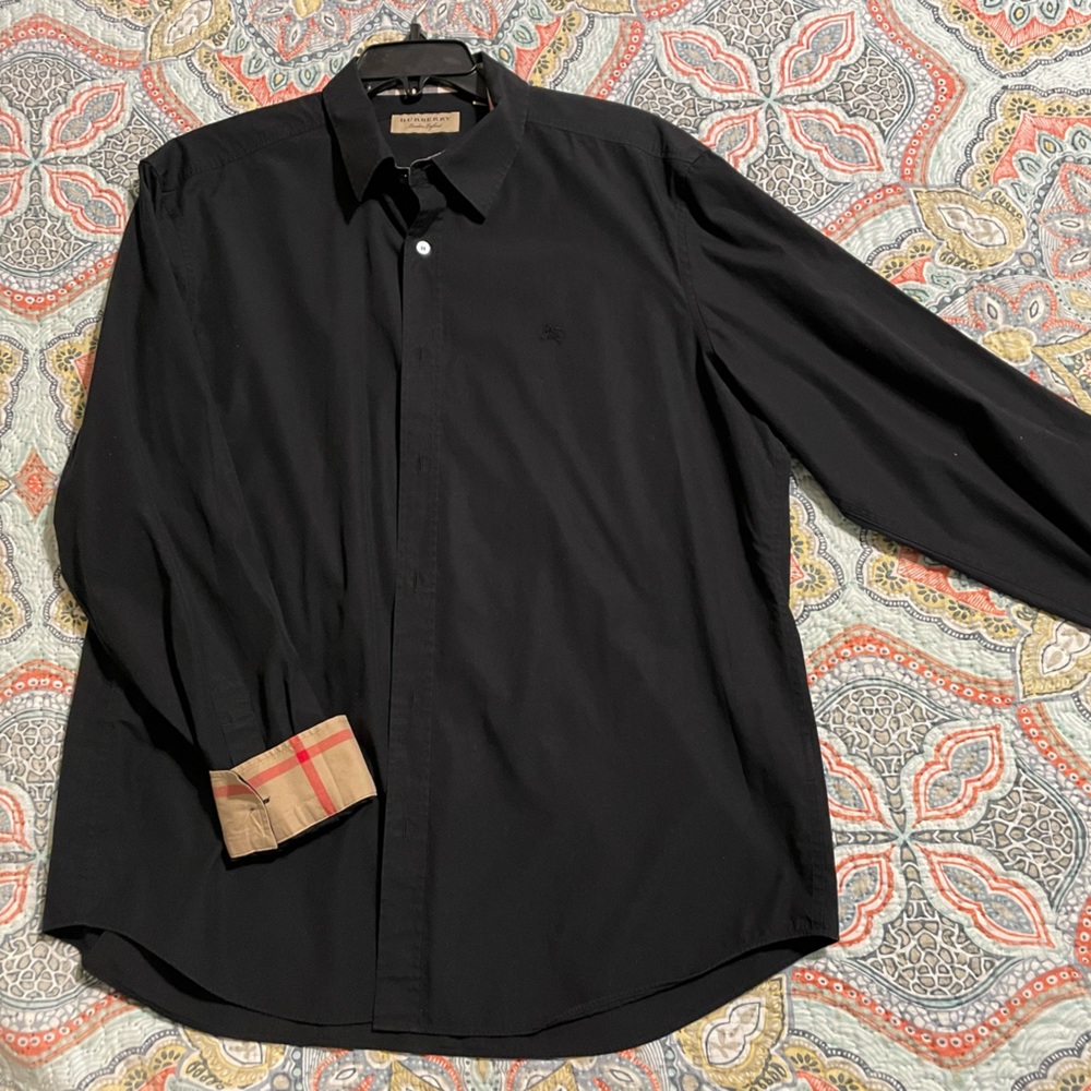 Burberry mens dressy long sleeve